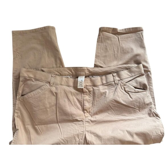 Terra Sky Khaki Chino Pants Slim Fit By Cotton Blend Size 22W New w/o Tags - Picture 2 of 2